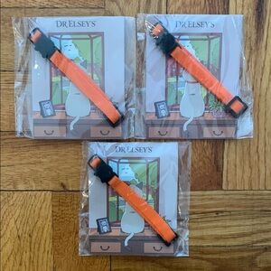 Orange cat collars (3x)